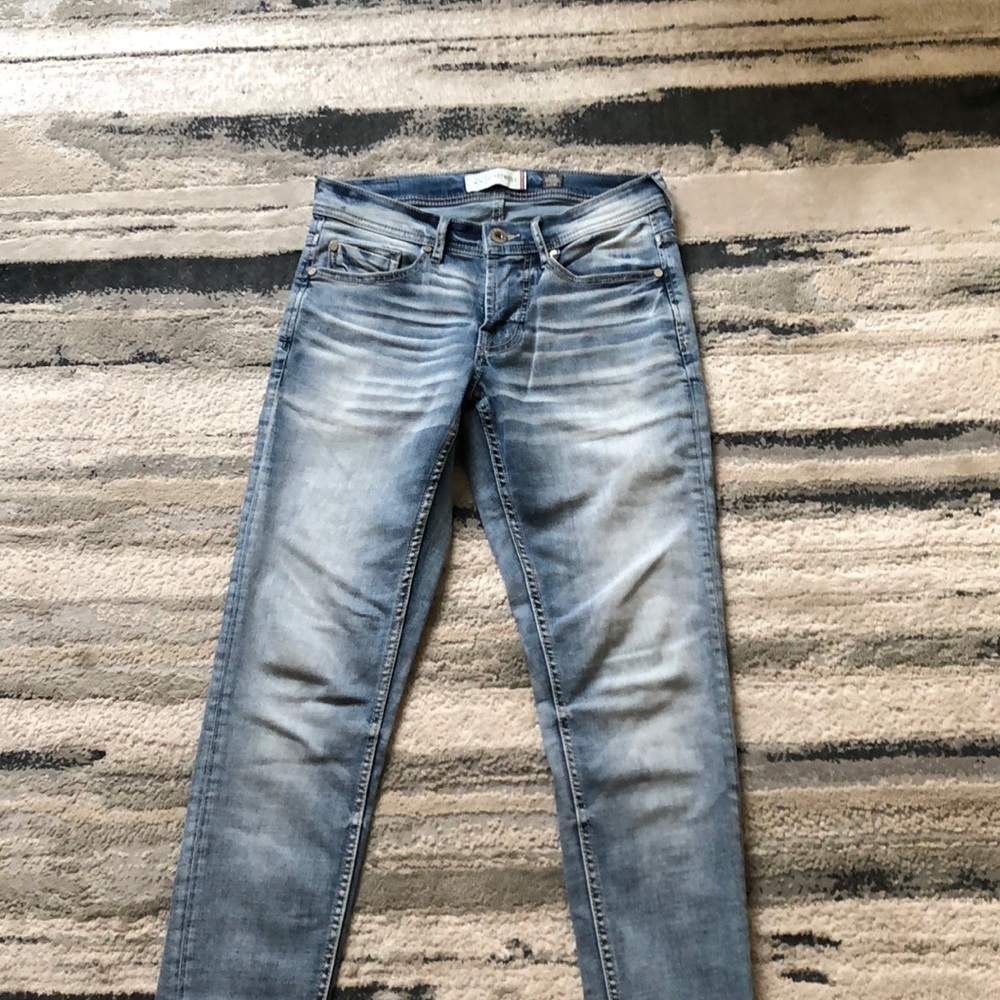Men trooper light wash skinny
